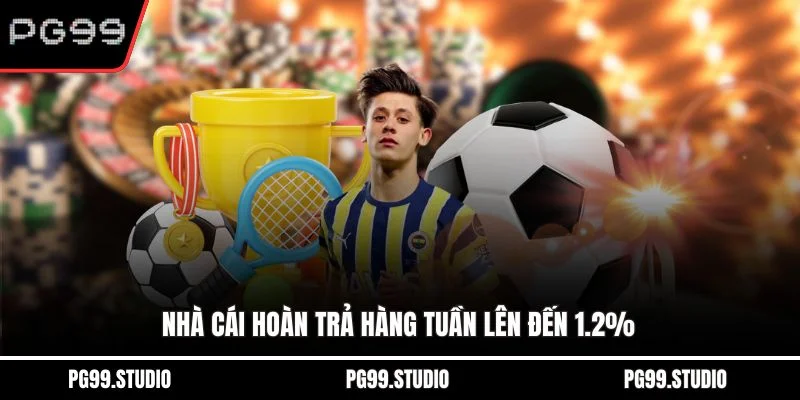 Nhà cái hoàn trả hàng tuần lên đến 1.2%
